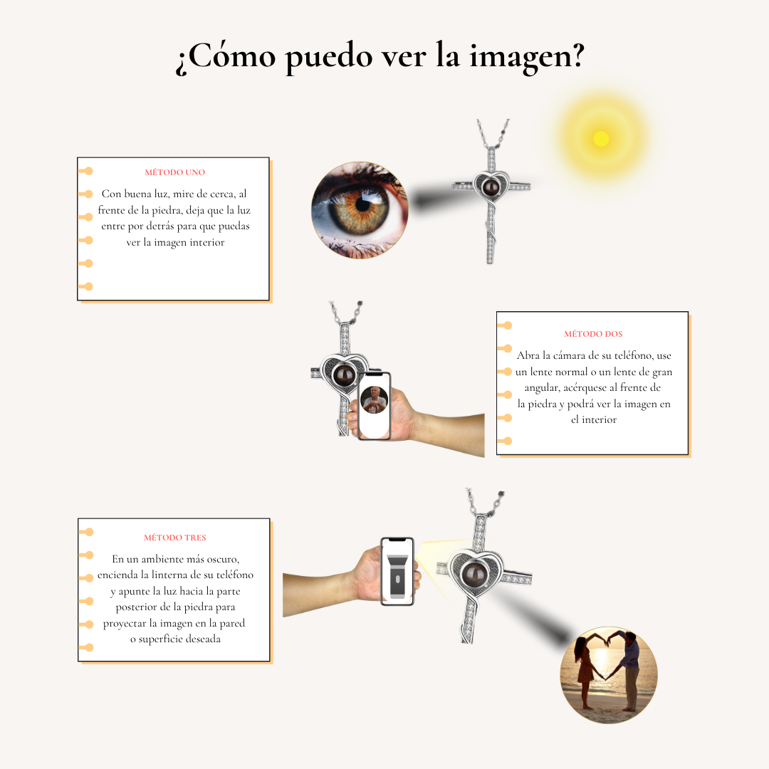 Collar Cruz con foto Proyectada